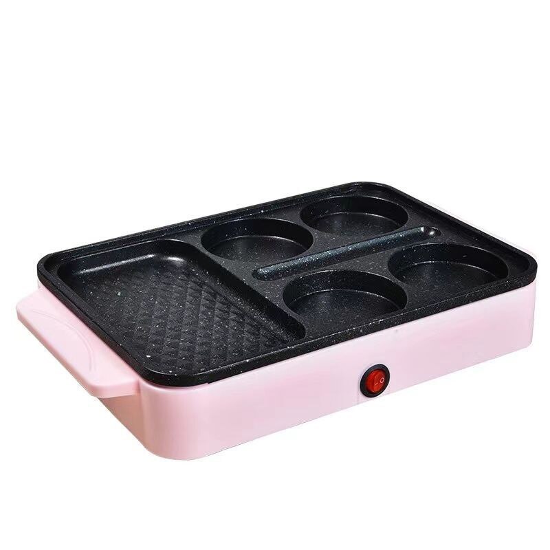 Poêle à frire antiadhésive pour le petit déjeuner, poêle à Steak et à saucisses, électrique, 1000W