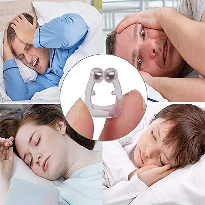 Magnetische Anti Snurken Neus Ademen Snore Stopper Antisnoring Apparaat Silicone Nose Clip Sleep Noise Guard Slapen Aid Apneu