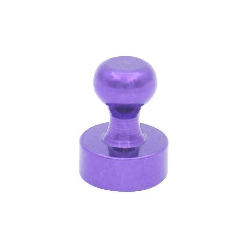 3/5/10/12pcs Super Strong Magnetic Push Pins Neodymium Magnet Refrigerator Kitchen Whiteboard Durable Magnetic Thumb Tacks Sucke: 4m / PURPLE
