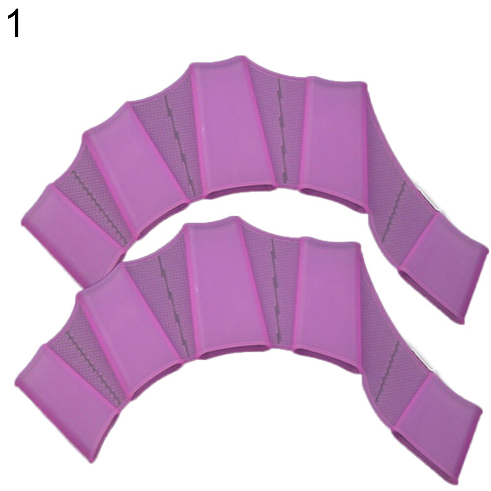 1 para dzieci dorosłych silikonowe ręczne koło łopatkowe płetwy rękawice robić pływania nurkowania: Różowy / M