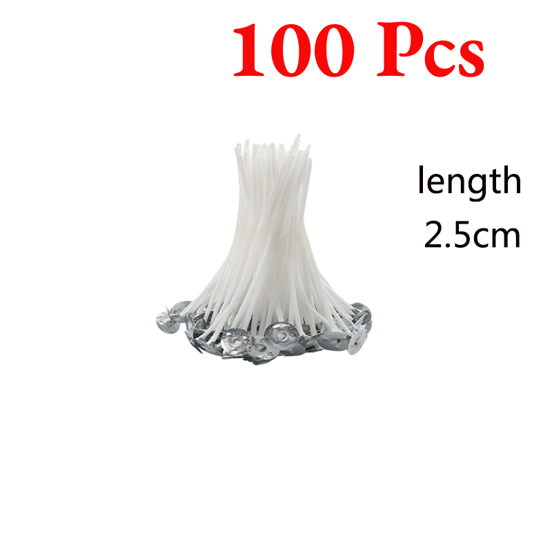 100 Uds. Mechas de vela de algodón sin humo DIY, suministros para hacer velas perfumadas, accesorios para velas, mechas de cera para fabricación de velas: Gris claro
