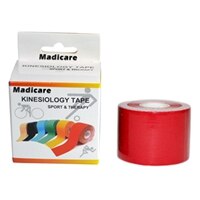 Skiën Gezicht Plakken Katoen Kinesiologie Tape Sport 5 cm X 5 m Spier Tape Waterdichte Protector Kniebeschermers Sport Tape skiën Gezicht Plakken: Rood