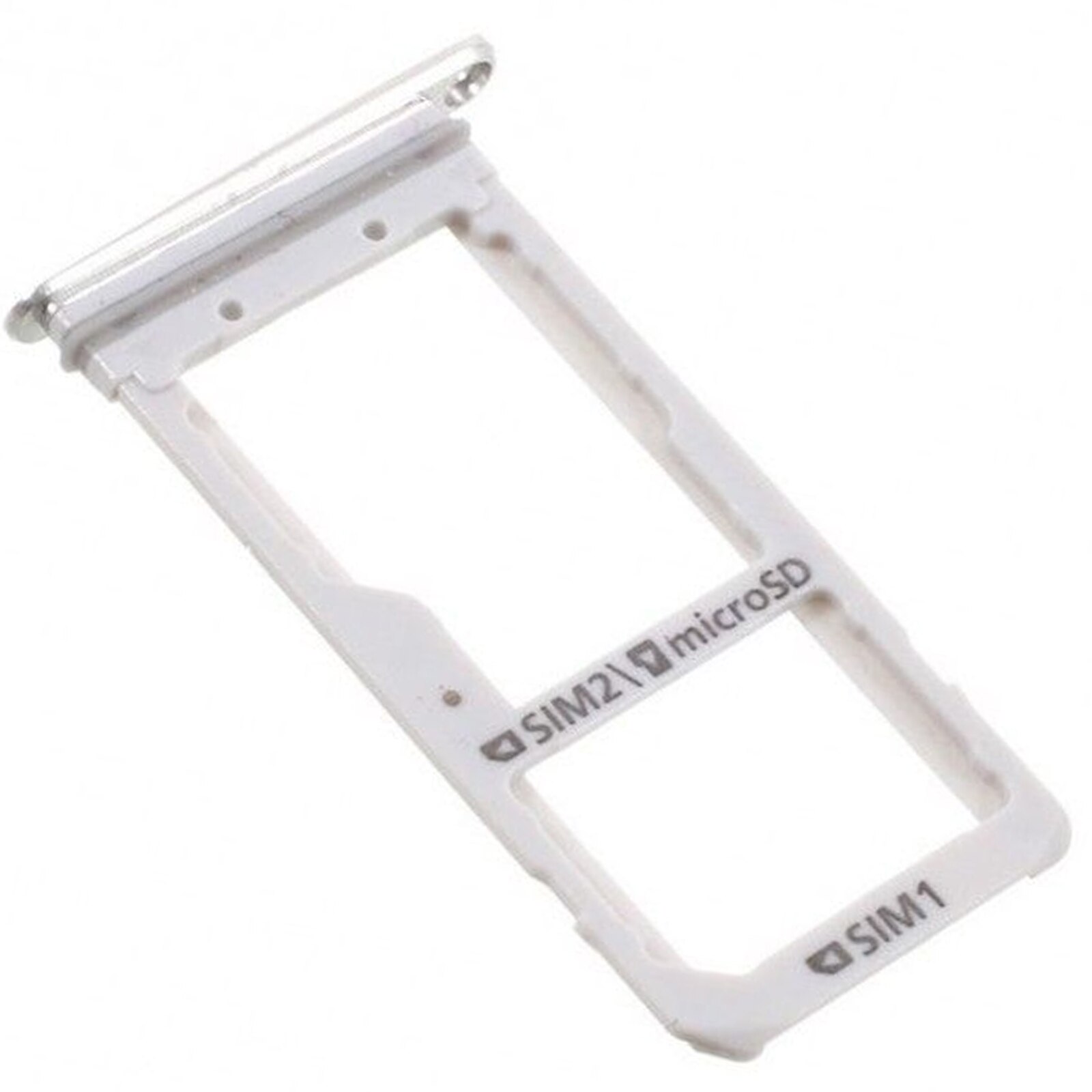 Plateau de support de carte Sim Micro SD pour Samsung Galaxy S7 Edge argent