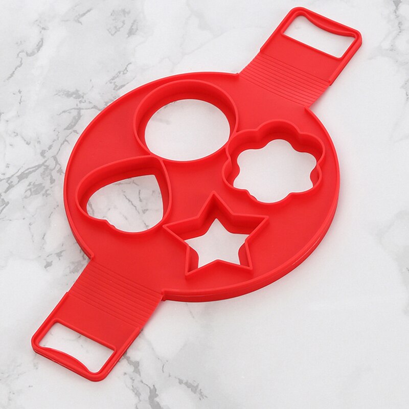 Fried Egg Mold Silicone Kitchen Supplies Model Fried Egg Poached Egg Heart-Shaped Children's Breakfast Pie Ring