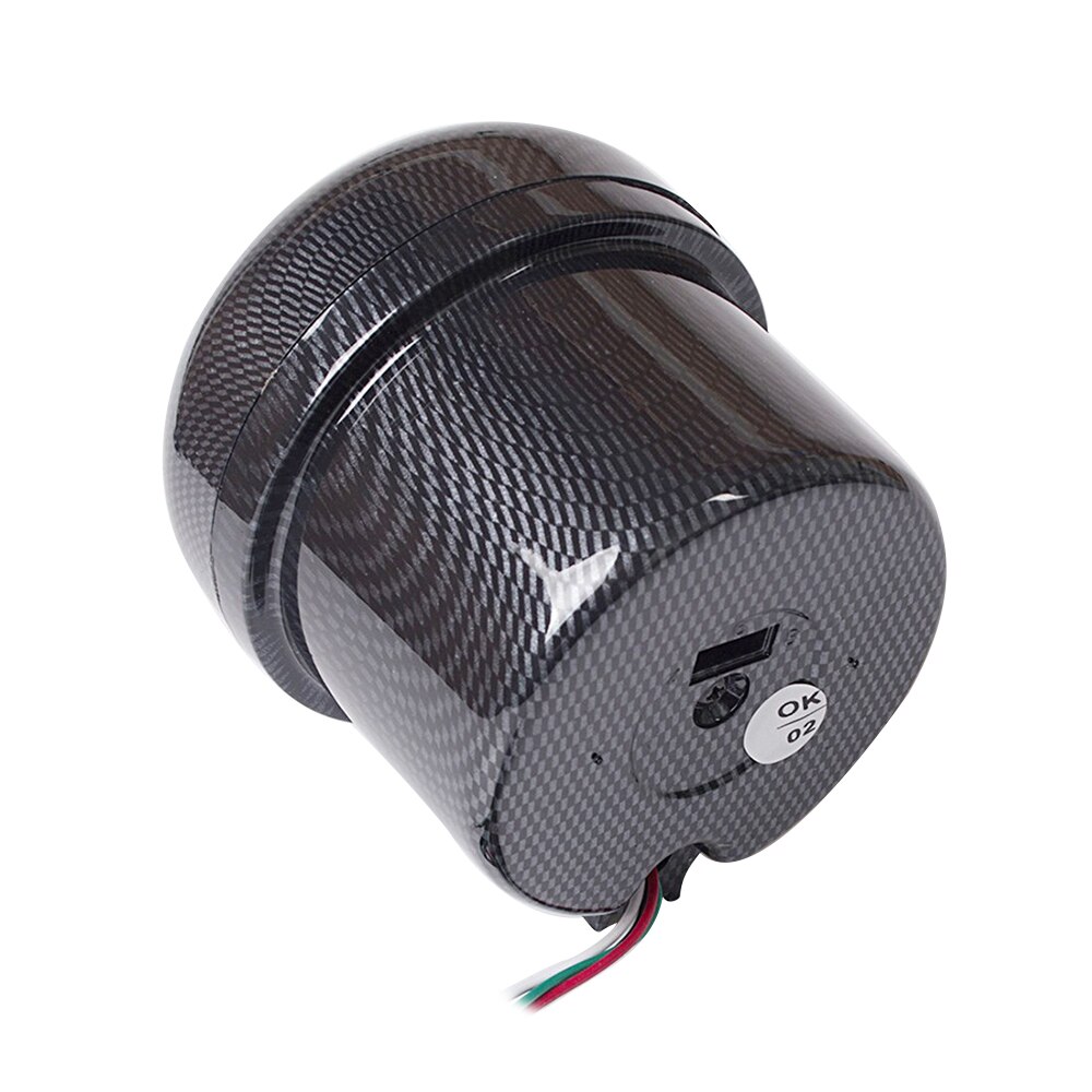 Tacómetro Universal para coche de gasolina, 12V, 3,75 ", 0-8000RPM, piezas de repuesto profesionales para coche, medidor de carcasa de fibra de carbono, luz de cambio ajustable