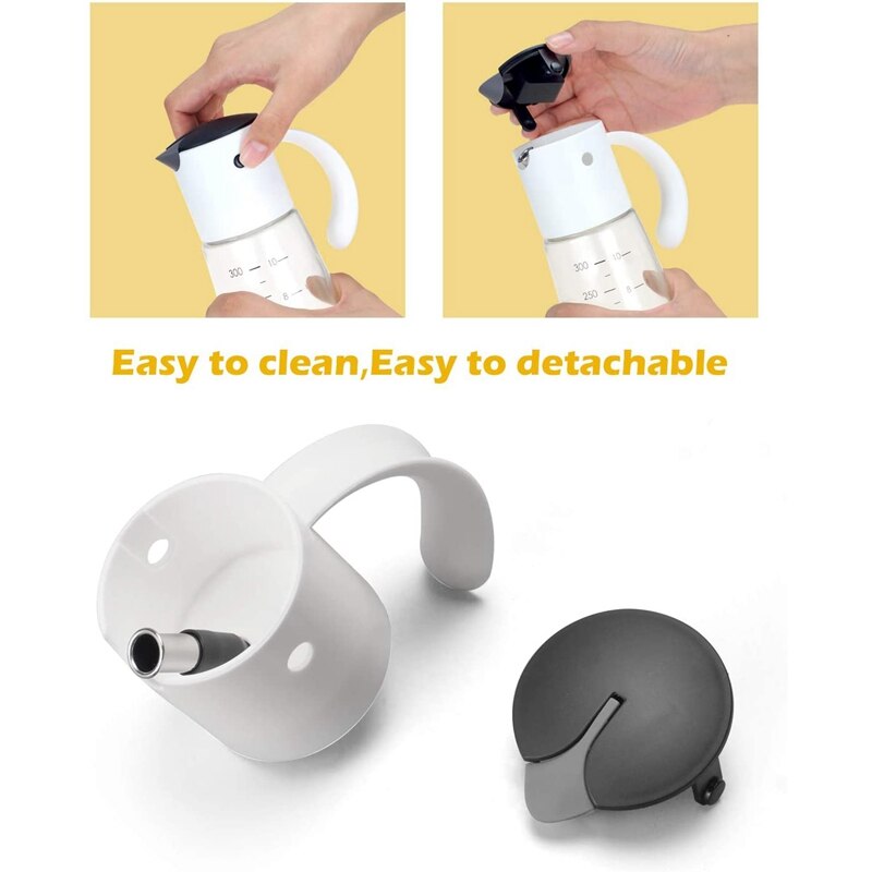 Drip Free Cooking Oil & Vinegar Dispenser with No Drip Bottle Spout - Oil Pourer Dispensing Bottles