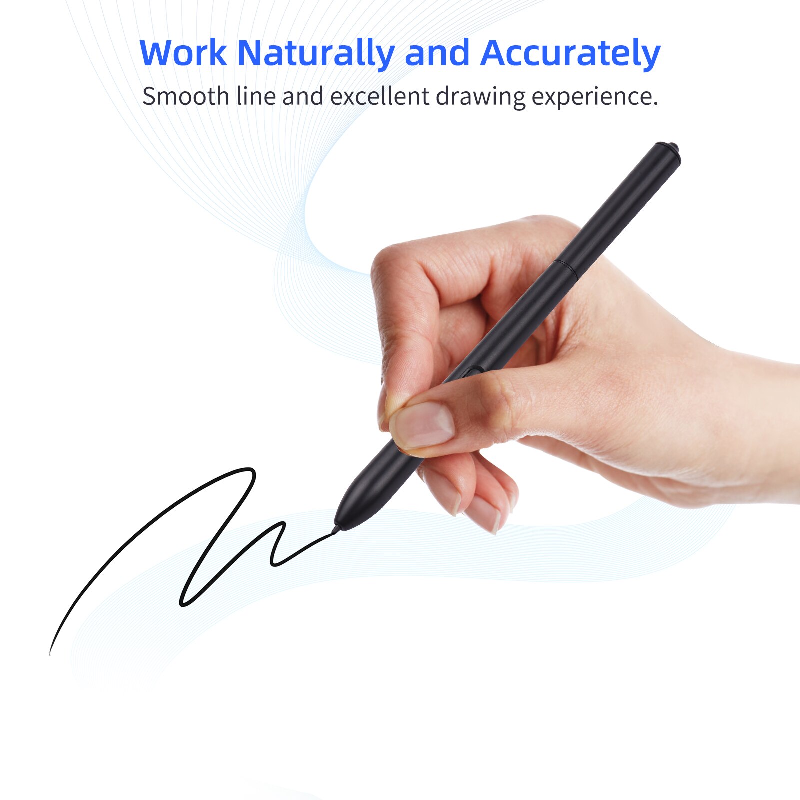 1 pc Digital Pen Battery-Free Stylus 8192 Levels Pressure Compatible for VINSA VIN1060PLUS/T608 Graphics Drawing Tablet