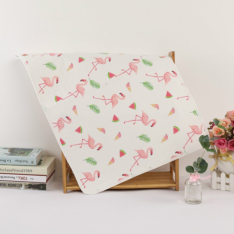 50*70CM couche-culotte matelas à langer imperméable à l'eau lavable literie matelas à langer -né couche-culotte feuille bébé matelas: Flamingo