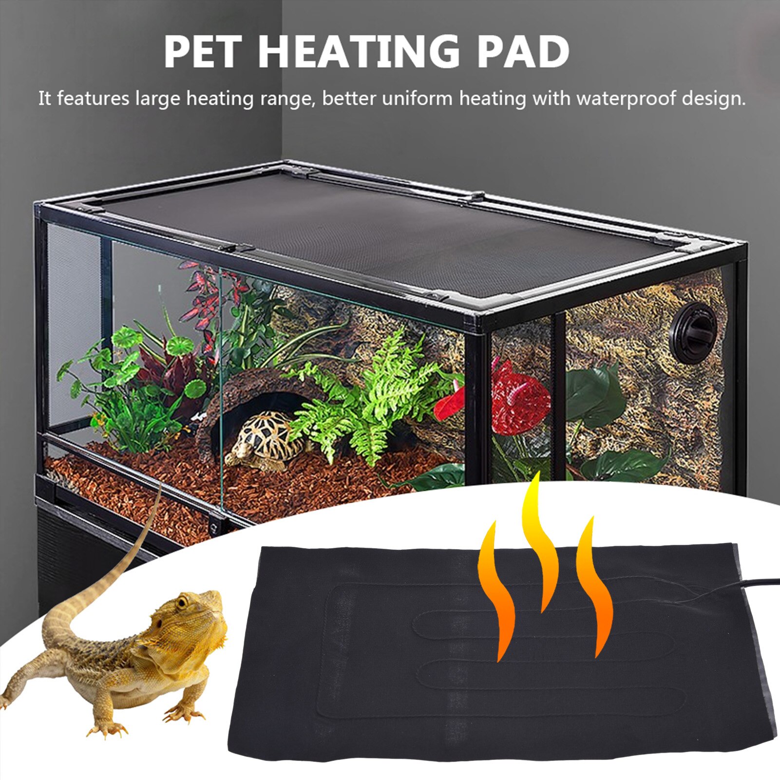 Clothes Heating Pad Reptile Heating Mat Timing-multifunctional Warmer Heating Pad for People Pet Turtles Snake Lizard Hamster