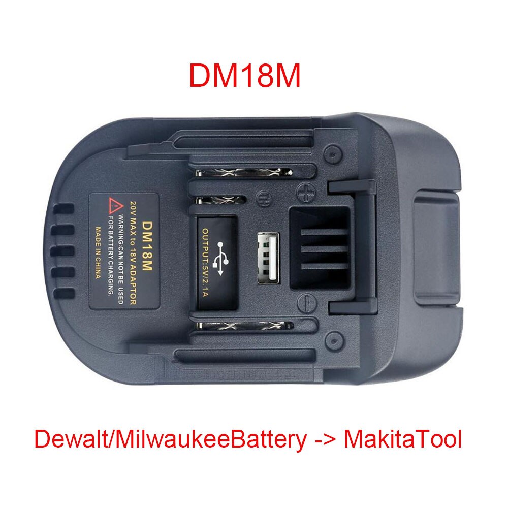 Power Tool Adapter DM18M Converter For Dewalt 18V Li-ion Battery for Makita Milwaukee Bosch Ryobi Hitache Metabo Worx Devon Tool: DM18M