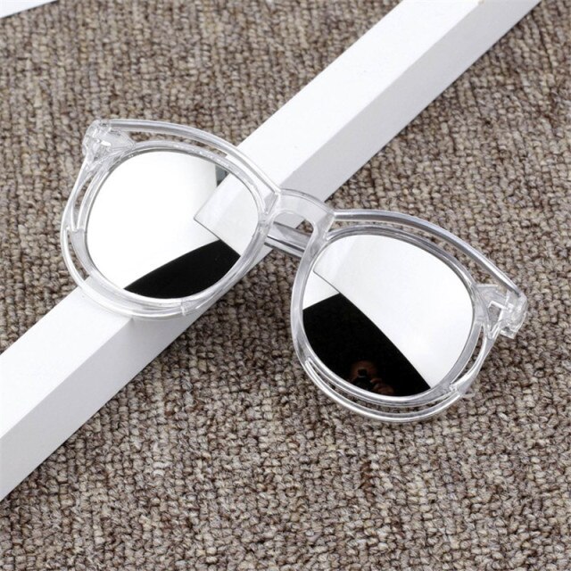 Nueva Color dulce para niños gafas de espejo reflexivas Unisex niños niñas gafas de sol niños gafas bebé protección UV: 6