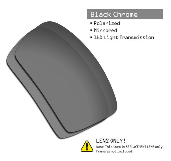 SmartVLT Polarized Replacement Lenses for Oakley Eyepatch 2 Sunglasses - Multiple Options: Black Chrome