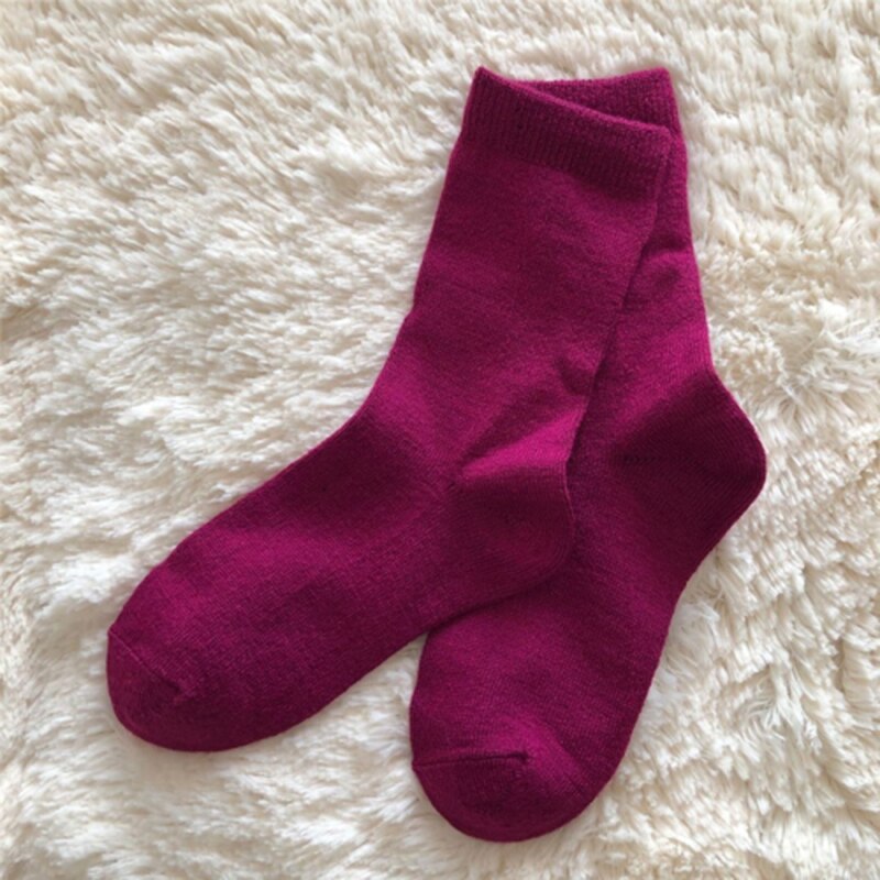 Calcetines de lana merina Unisex para niños, medias gruesas y cálidas térmicas para senderismo al aire libre, talla 26-30