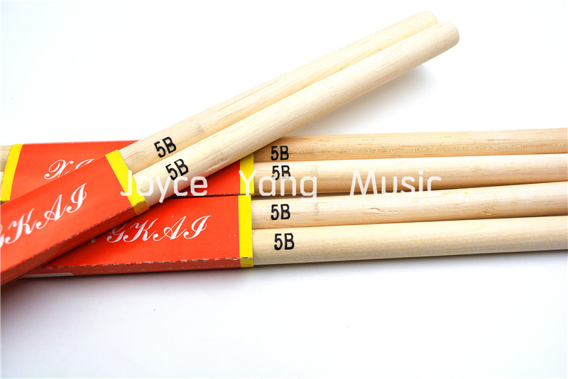 Niko 3 Pairs of Maple Wood Round Tip Drum Sticks 5B Drumsticks