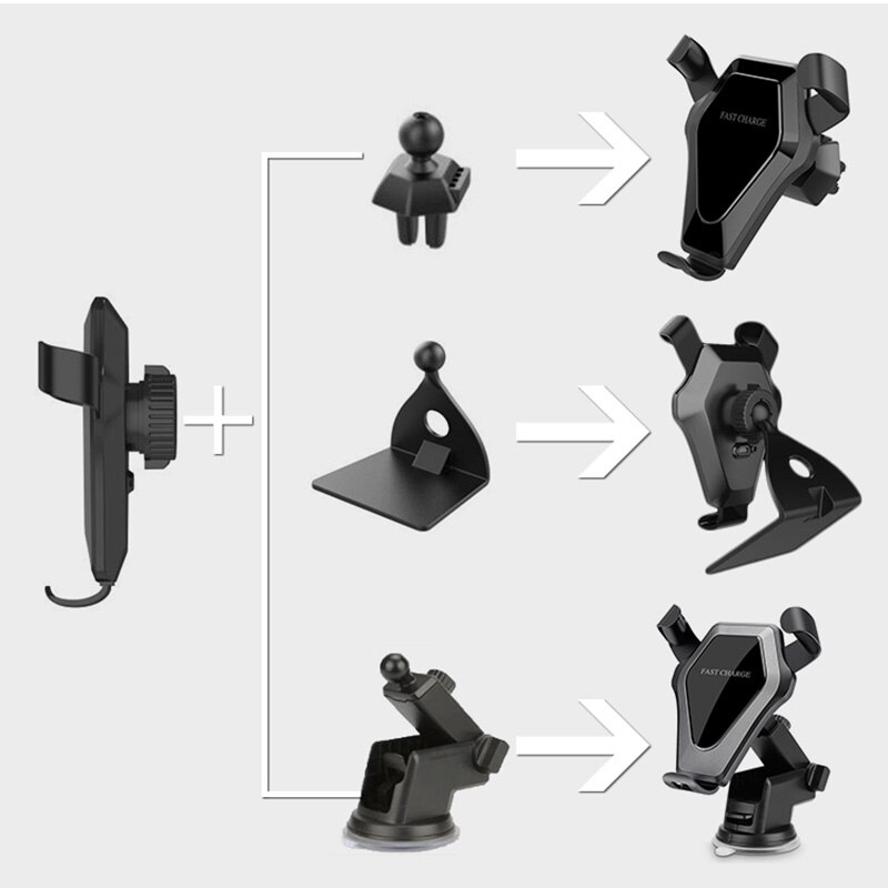 Wireless Charger for iPhone X 8 Plus 10W Wireless Charging for Samsung Galaxy S8 S9 S7 Edge Qi USB Wireless Charger Car Mount