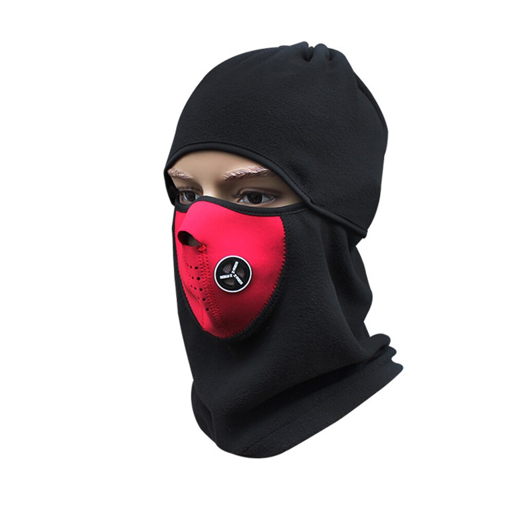 Winter football Face Mask Cap Ski Soccer outside sports Mask Thermal Snowboard Shield Cold Headwear futbol Training Mask: Red