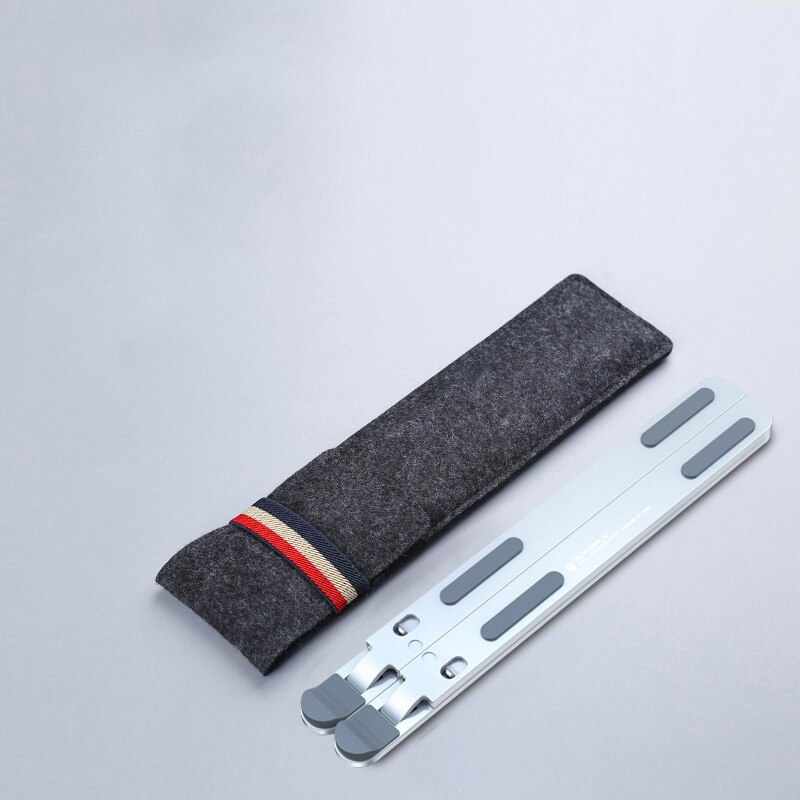 Soporte de ajuste de 8 niveles para MacBook Pro Air 13 15 16, soporte plegable de escritorio de aleación de aluminio para iPad Pro 12,9: Silver