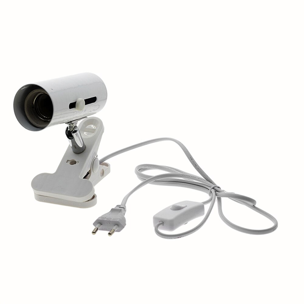 Reptile UVA UVB Lamp Bulb Holder Ceramic Clip-on Holder Clamp Light Fixture for Reptiles Lights Turtle Lizard Heating Lamp Light