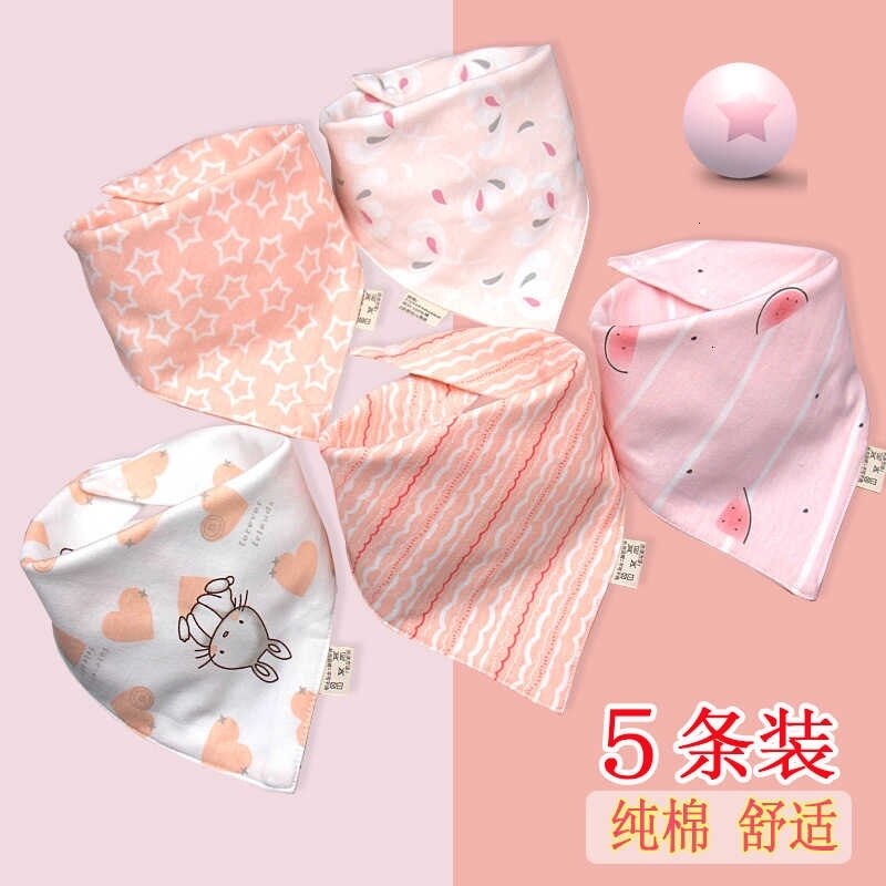 5 stk/partij Slabbers Kwijlen Katoenen Baby Sjaal Burp Doek Bandana Slabbetjes Pasgeboren Baby Jongen Baby Meisje Peuter Stuff: Multi  5pc