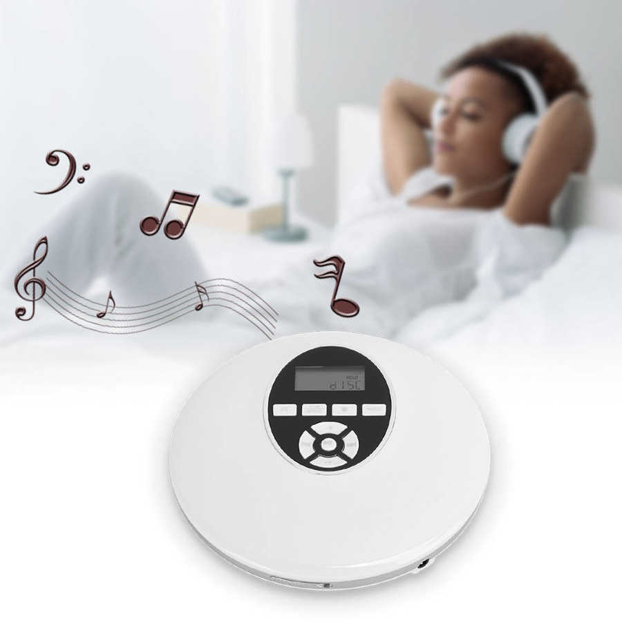 Bærbar cd-afspiller hifi bluetooth-afspiller understøttelse af afspilningsenhed hukommelseskort cd musik-diskafspiller med lcd