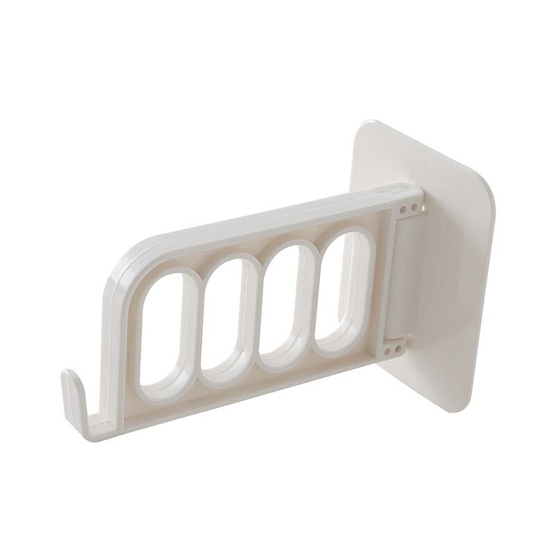 Nordic home veggmontert krok sømløs krok veggheng flere fire hull gummi krok kleshenger plast: Hvit