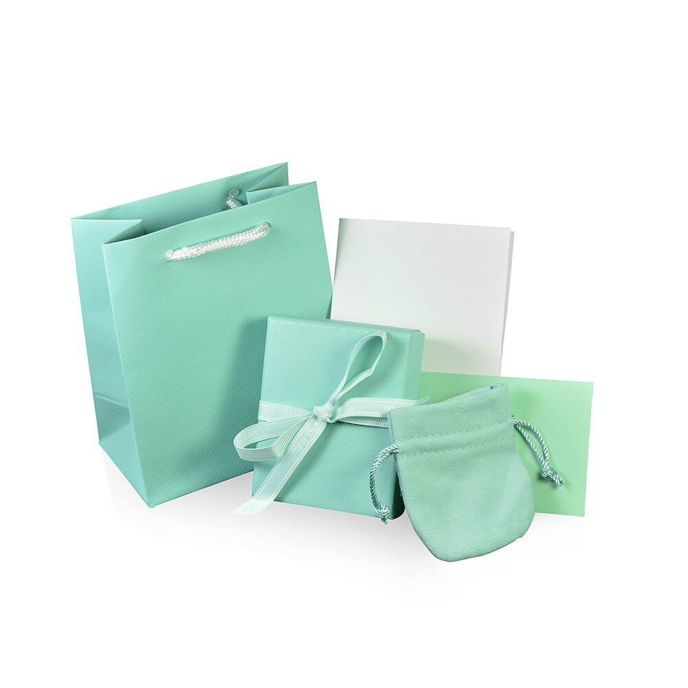 Groen Papier Box Voor Op Ring Oorbellen, Kettingen, Armbanden, Sieraden Verpakking