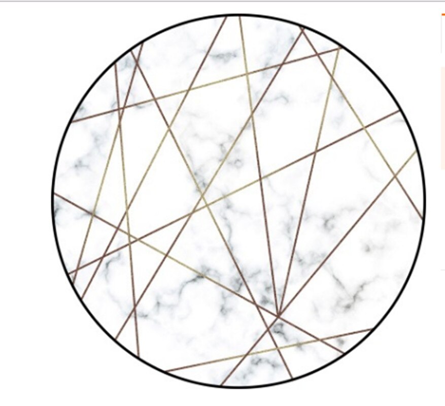 Skandinavisk runde korte trekanter pink grå dekorativ tæppestol baby kravlepude dørmåtte stue tæppe: 05 / Diameter 100cm