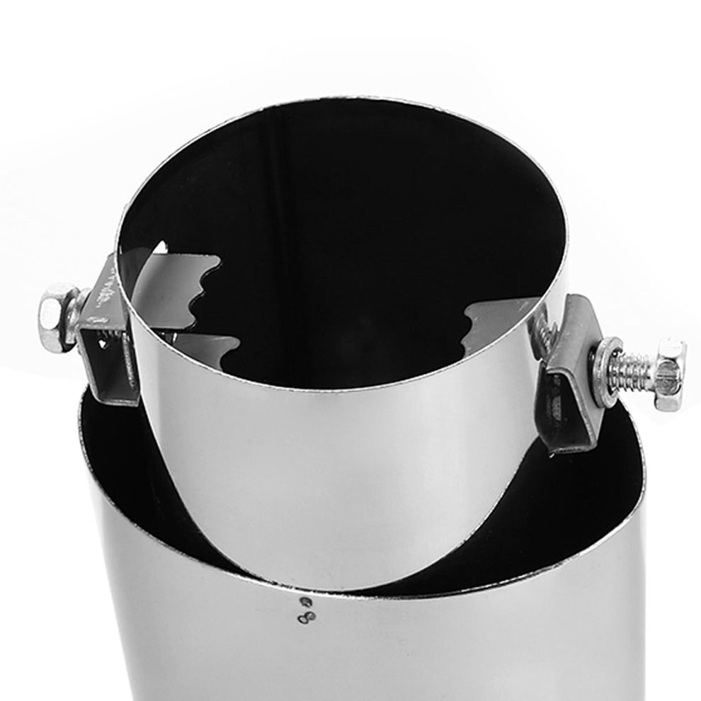 Auto Auspuffblende Edelstahl - 63mm Gebogen, Einfach Zu Installieren