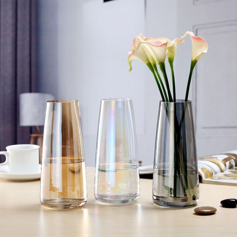 Europa Kristal Vazen Voor Bruiloft Centerpieces Decoratieve Glazen Cilinder Vazen Voor Bloemstukken