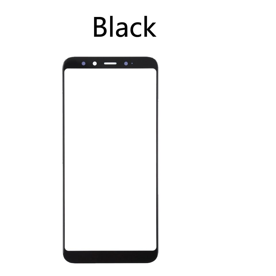 Panel táctil frontal para Xiaomi Mi 6X Mi6X Mi A2 MiA2, pantalla LCD, cubierta de vidrio, reparación de lentes, piezas de repuesto: Black-No tool