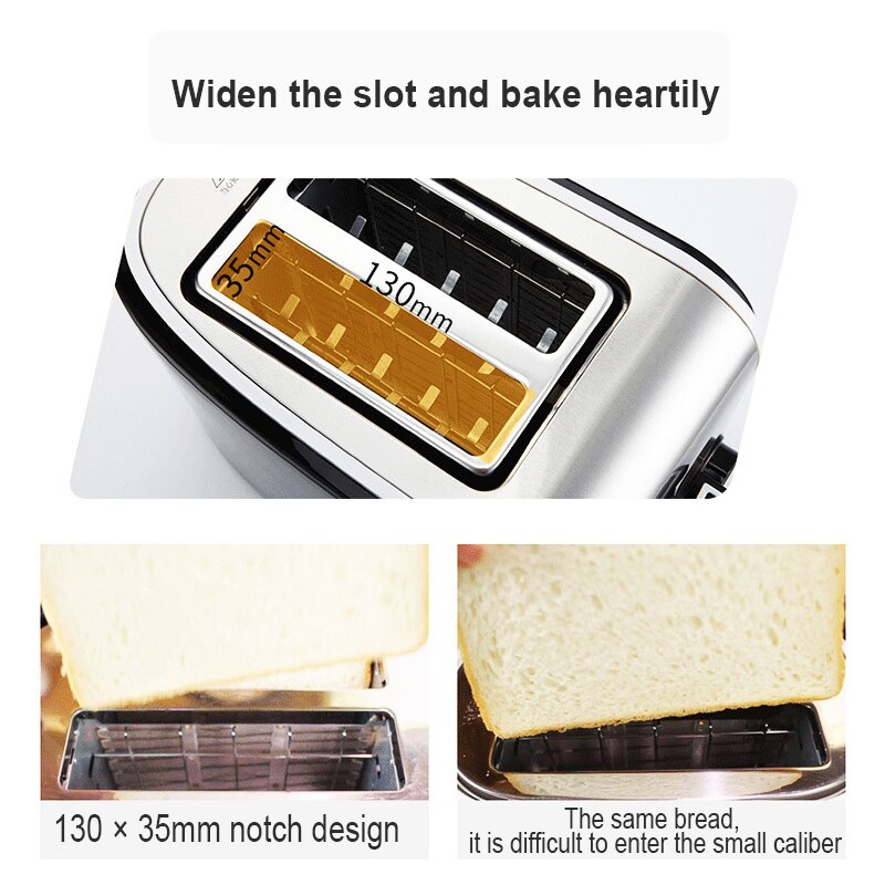 Sandwich Kitchen Appliances Two-Piece Fully Automatic Stainless Steel Electric Toaster Household Bread Maker
