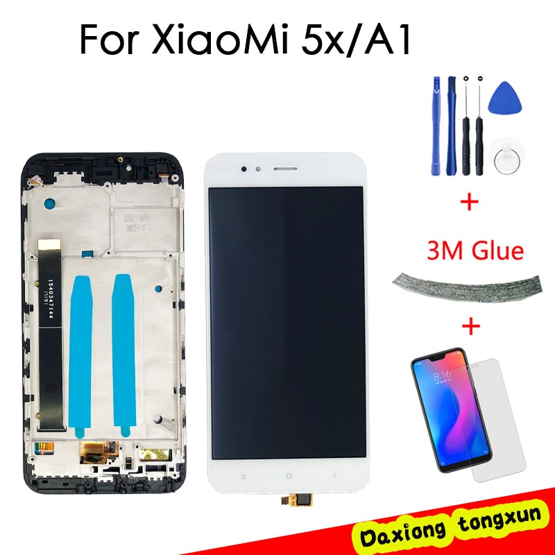 Xiao mi mi A1 LCD Display + Rahmen 10 Touchscreen Xiao mi mi 5X LCD Digitizer Montage TouchScreen Panel ersatz Ersatzteile