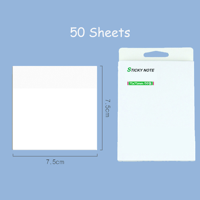 50 arkuszy przezroczyste kartki samoprzylepne, wodoodporna samoprzylepna, przezroczysta wiadomość z przypomnieniem: 7.5 7.5cm