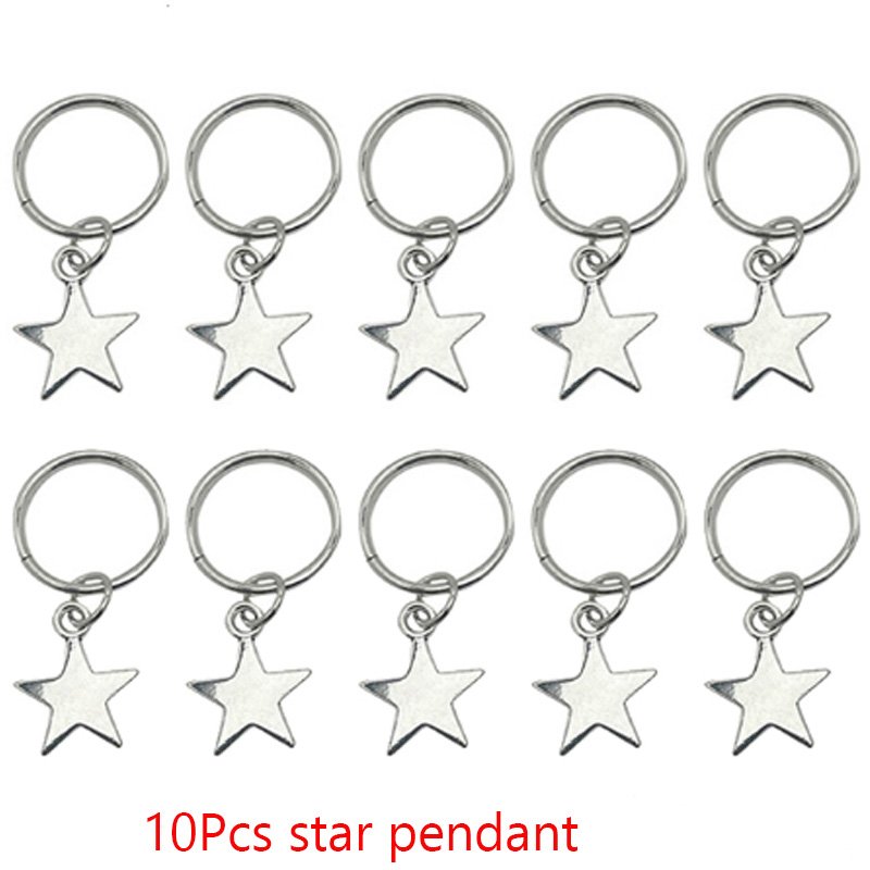 Anneaux de cheveux Dreadlocks 10-16mm, 10 à 50 pièces, accessoires Clips pour femmes, filles et enfants, perles de cheveux, tresses circulaires, style couleur or argent