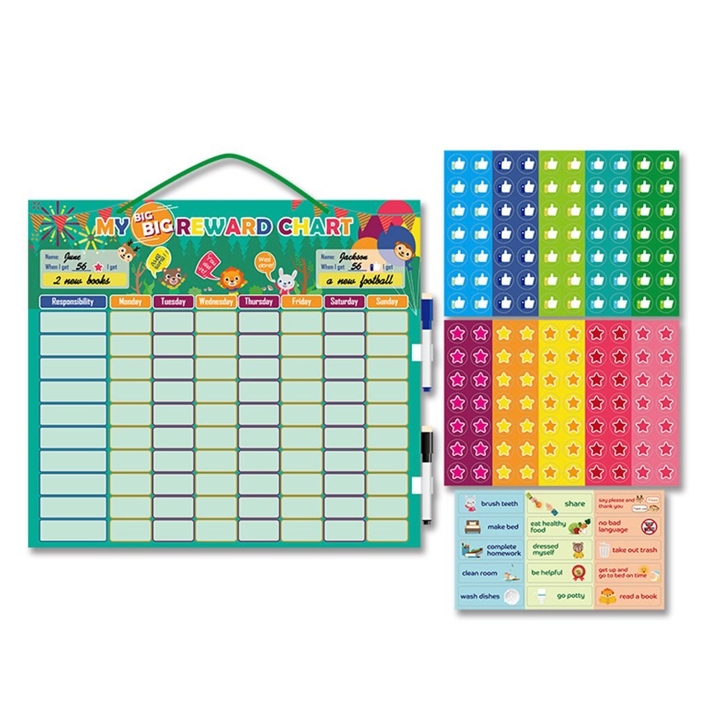 Self-regulation Table Magnet Standard Good Habits Reward Chart Self Discipline Chart Durable Growth Record Board