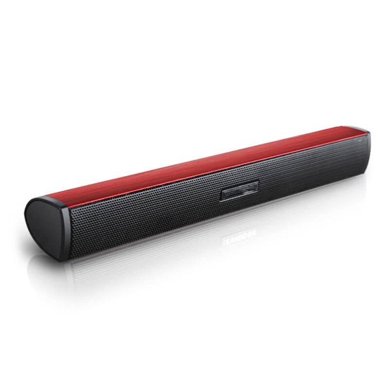 Bärbar bärbar dator pc högtalare subwoofer usb trådbunden 3.5mm jack mini stereo högtalare soundbar soundbar stick musikspelare: Röd