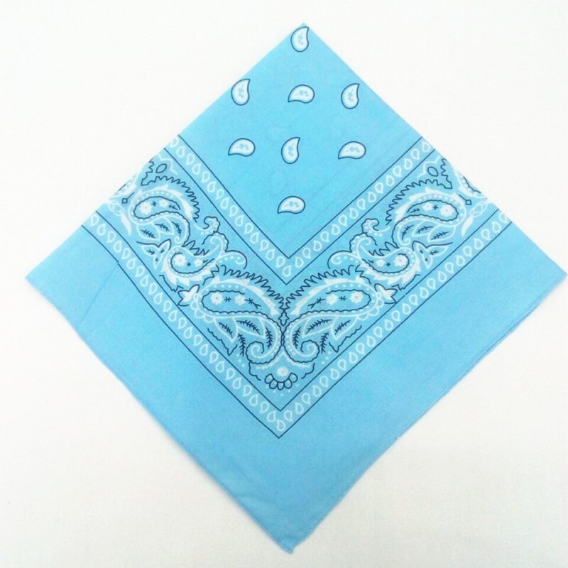 Hip Hop 100% Cotton Bandana Square Scarf Wrist Hairwrap Black Red Paisley Headband Printed For Women/Men/Boys/Girls