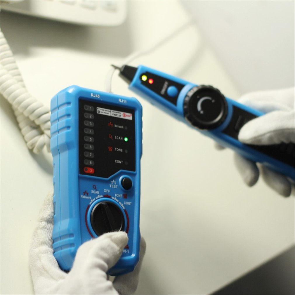 FWT11 anti-interference line hunter plastic + metal Fwt11 network line tester network cable telephone line tracker