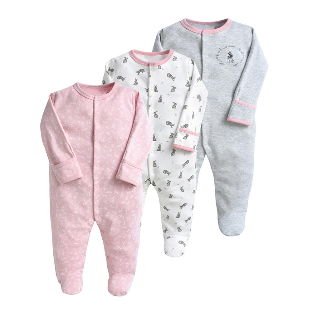 3Pcs Baby Kleding 3-12M Baby Pyjama Baby Jongens Meisjes Katoen Lente Herfst Lange Mouw Jumpsuits Voor jongens