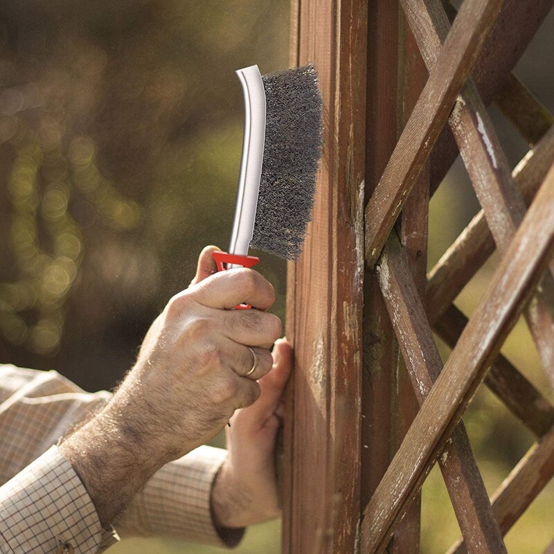 Stålborstar grillrengöring bbq grill stål stålborste borste-stål rostfritt stål stålborste rostfärgborttagningsverktyg