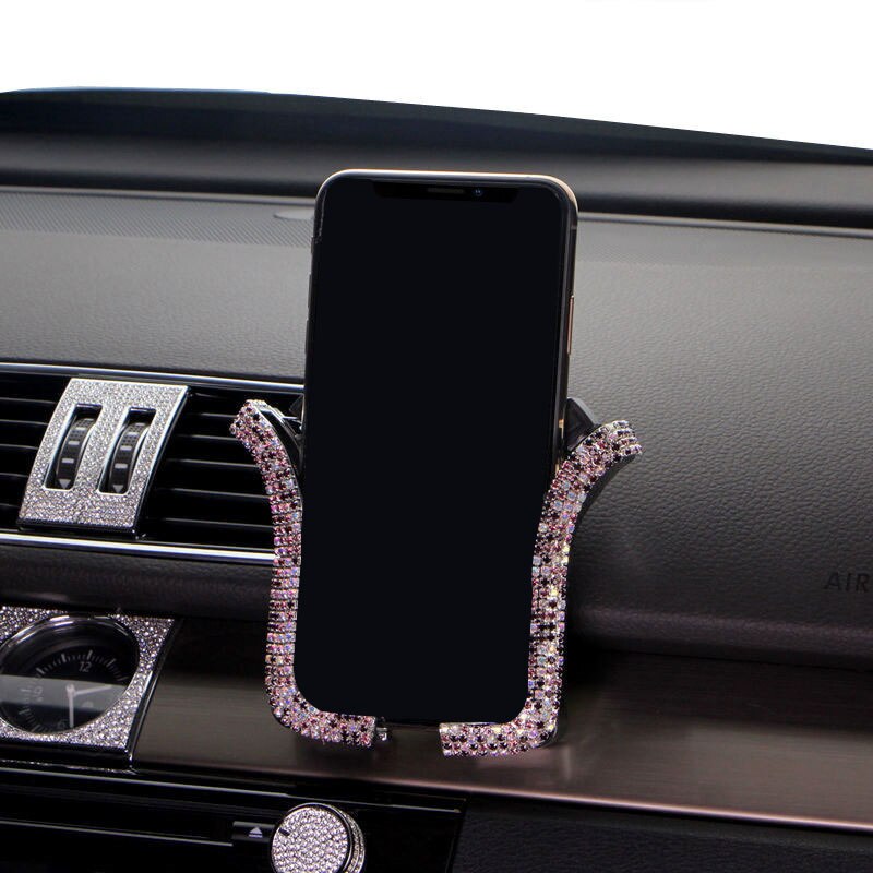 Buy Bling Car Phone Holder, Mini Car Dash Air Vent Cellphone Mount, 360