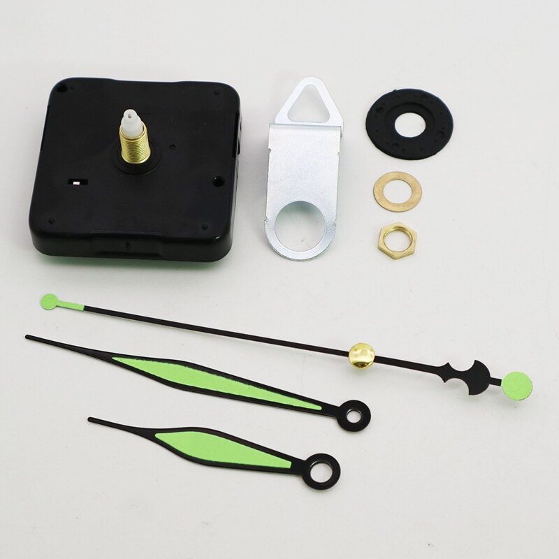 Quartz Clock Movement Mechanism Kit Long Shaft Clock with Different Clock Hands for DIY Clock Repair Parts Replacement