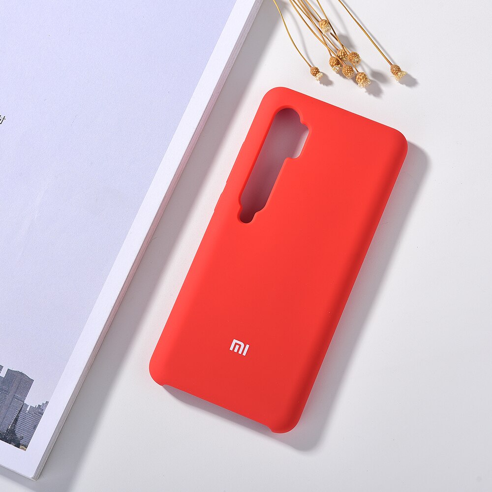 Ufficiale Xiaomi Mi Nota 10/CC9 pro cassa del telefono di alta qualità di silicone liquido di trasporto completa proteggere della copertura posteriore per Mi cc9pro Nota10 pro: For Mi CC9 pro / rosso