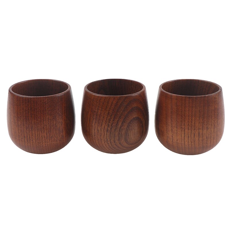 Classical 1Pc Copo De Madeira Natural Artesanal Barriga Grande xícara de Chá Xícara de Suco de Copo de Vinho