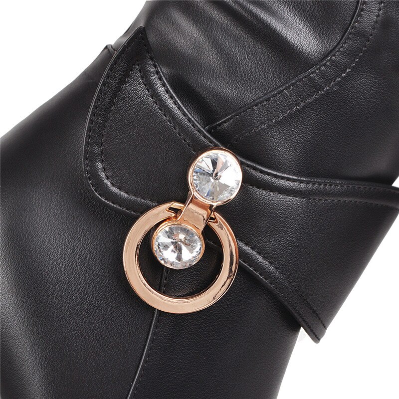 MORAZORA botas altas hasta la rodilla para mujer, botas de tacón alto de cristal, botas de plataforma, Otoño Invierno, zapatos de boda para , mujer