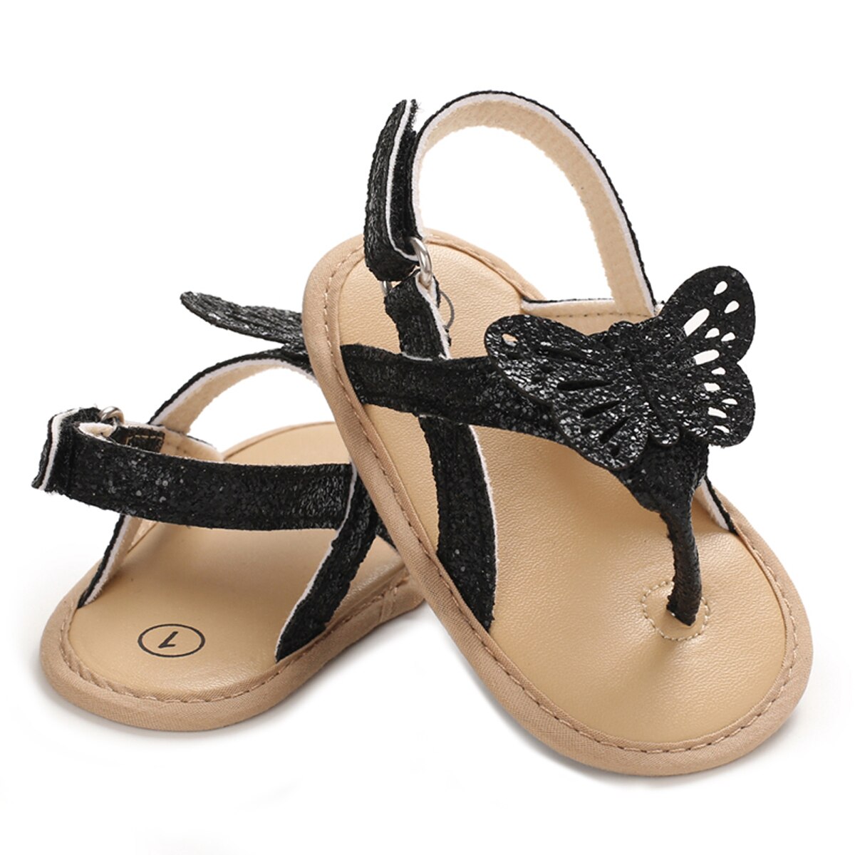 0-18M Baby Baby Meisjes Jongens Sandalen Schoenen Bling Bling Vlinder Causale Zomer Zachte Sandalen Schoenen 3 Kleuren