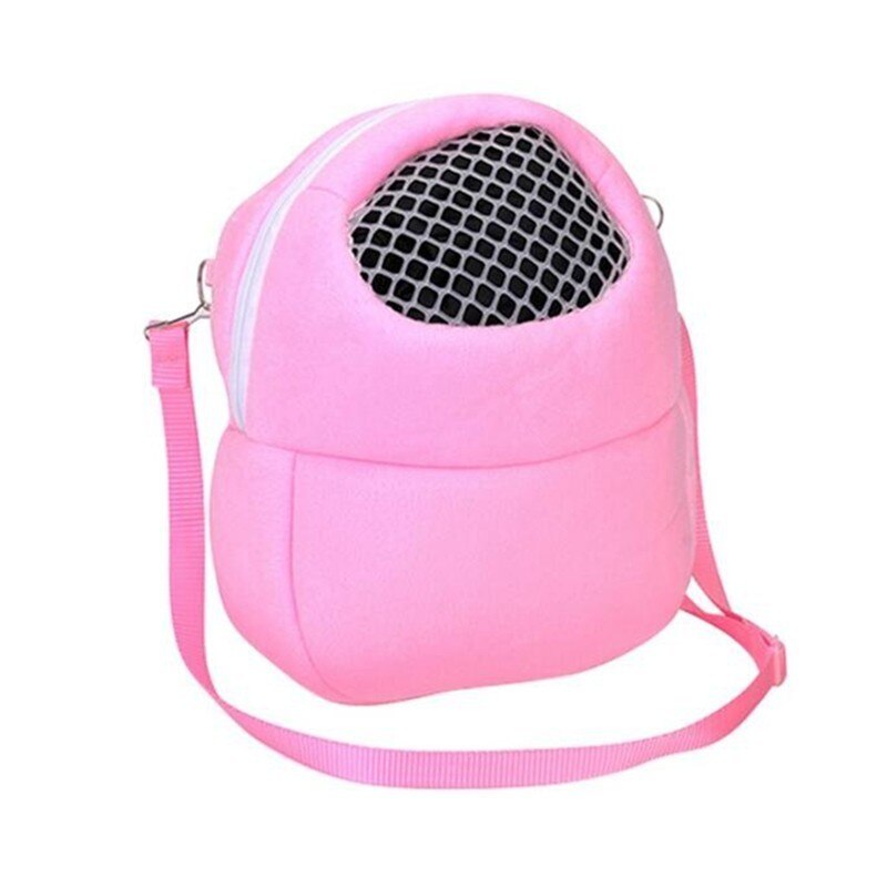 Draagbare Hamster Carrier Tas Reistas Carrier Huis Konijnen Kooien Kleine Pet Carrier Zak Opknoping Zak Voor Huisdieren Rat Hamster: Pink-M