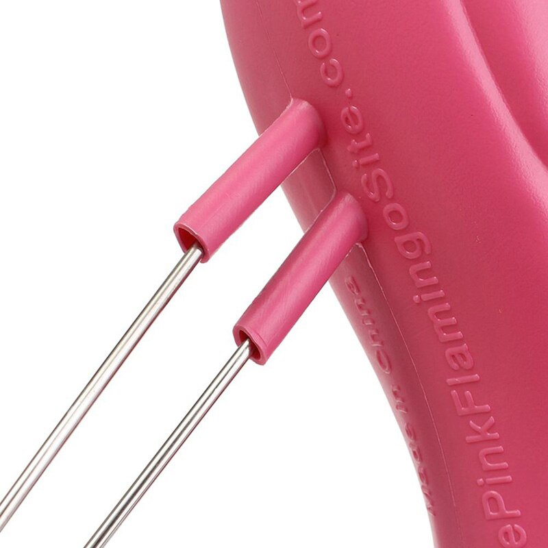 2Pcs Plastic Simulation Flamingo Garden Decoration Flamingo Head-Up Models Home Yard Garden Lawn Art Ornaments Wedding Ceremony