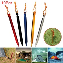 10 Pcs Tent Peg Nail Aluminium Stake met Touw Camping Equipment Outdoor Reizen Leveringen