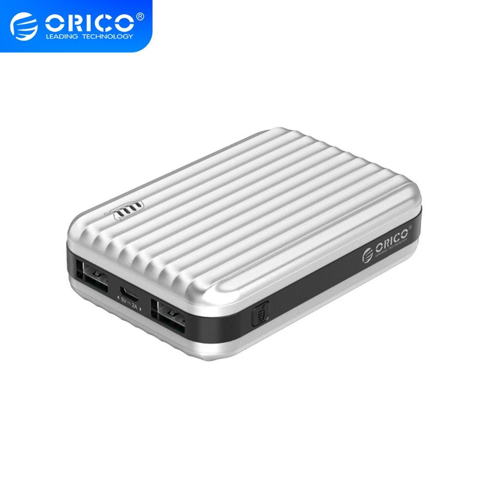 Orico 10000 Mah Polymeer Power Bank Micro Usb 5V2A Dual Poorten Met Opladen Power Display Mini-Size Uitgevoerd Op vliegtuig Voor Iphone